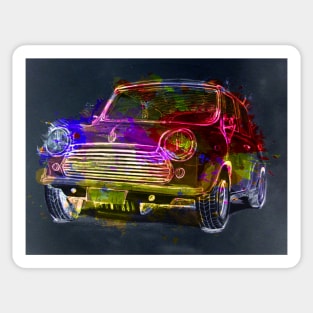 Classic Mini Chalk Splatter Sticker